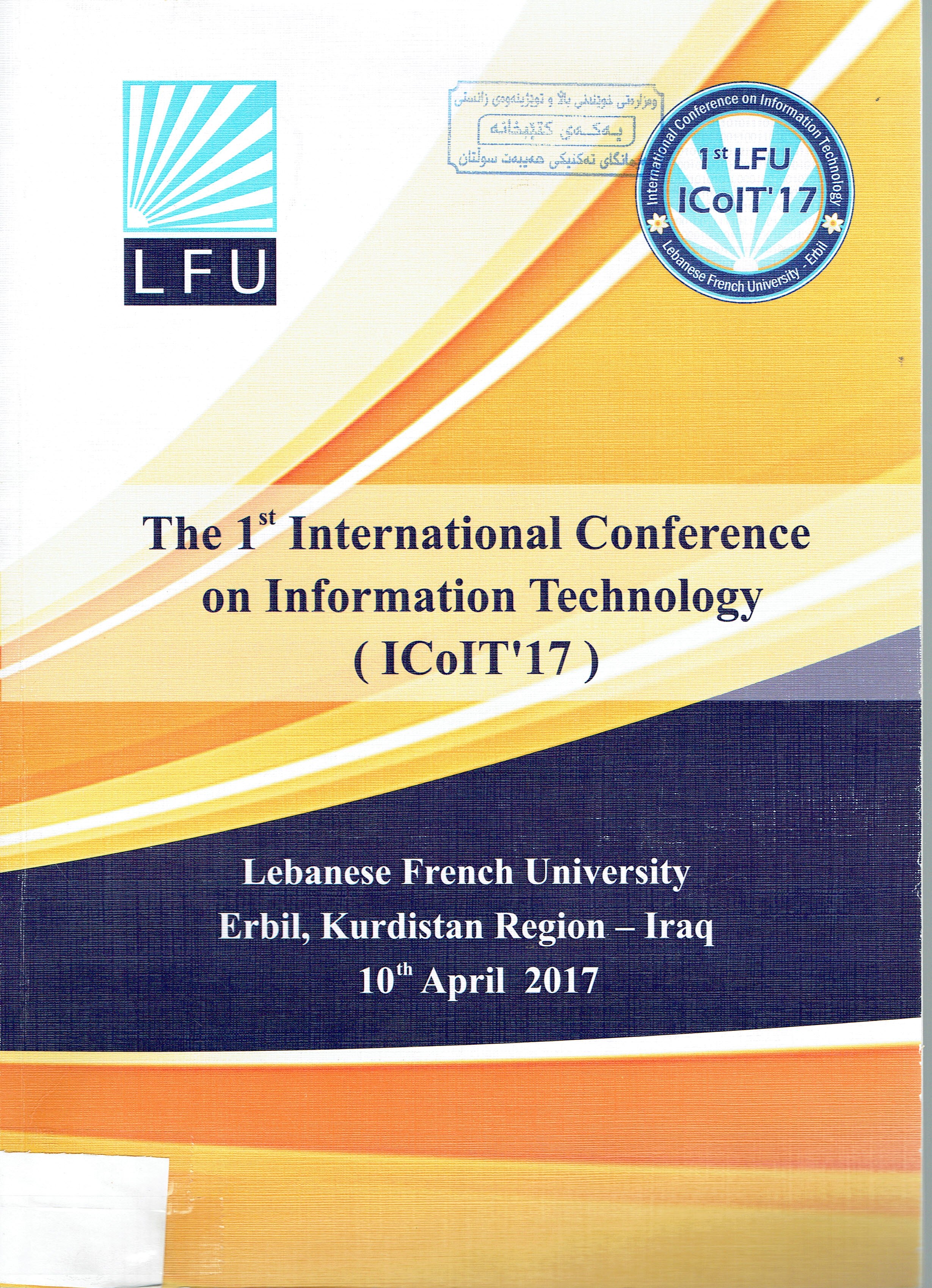 The 1  International Conference on Information Technology