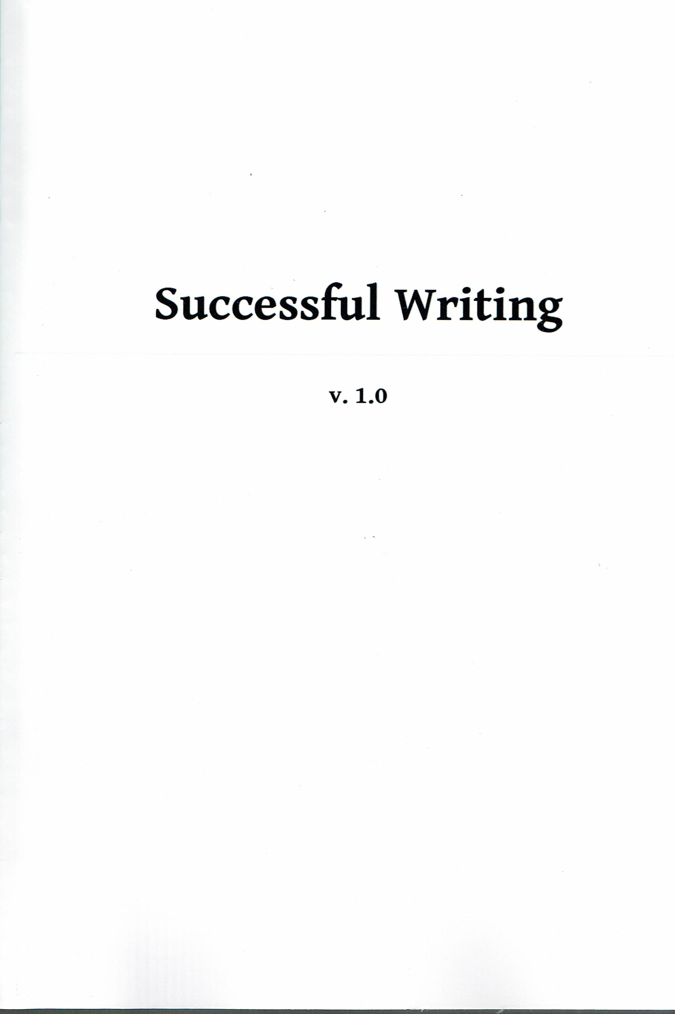 Successful Writing